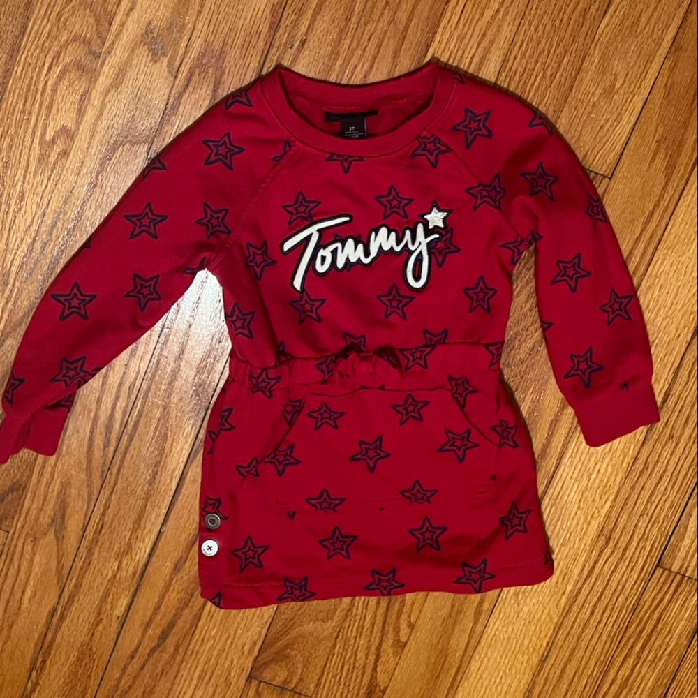 Tommy Hilfiger Vibrant Red Knit Tunic Top